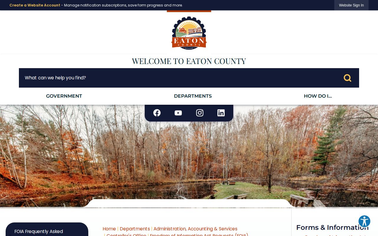 Eaton County released inmate Sheriff FOIA request page